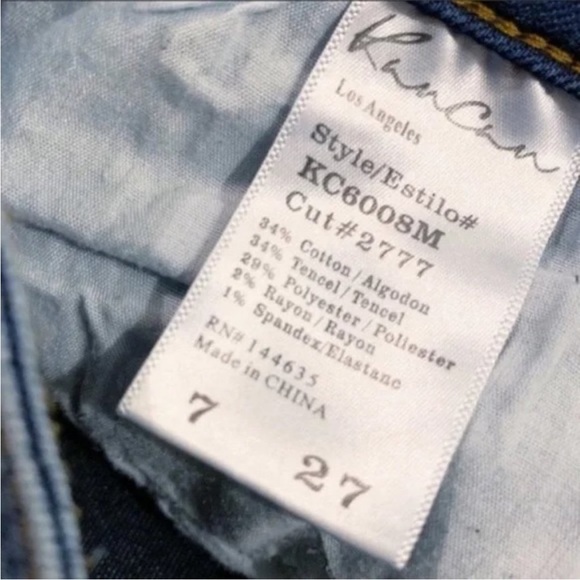 KanCan Distressed Knee Skinny Jeans Medium Wash Stretchy Size 27 / 7 - Picture 5 of 10
